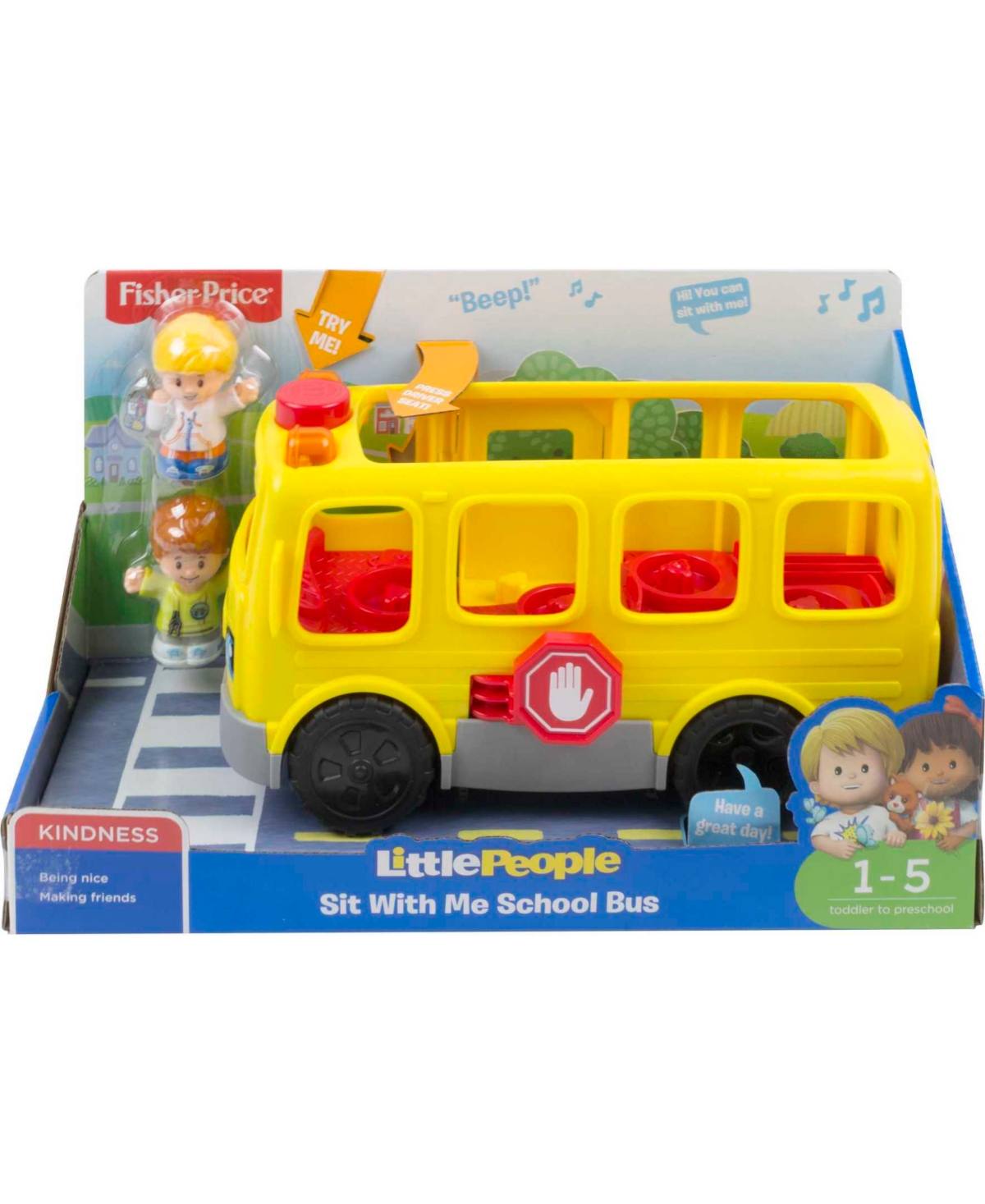 Shop Fisher Price Fisher-price Little People Sit With Me School Bus In Asst