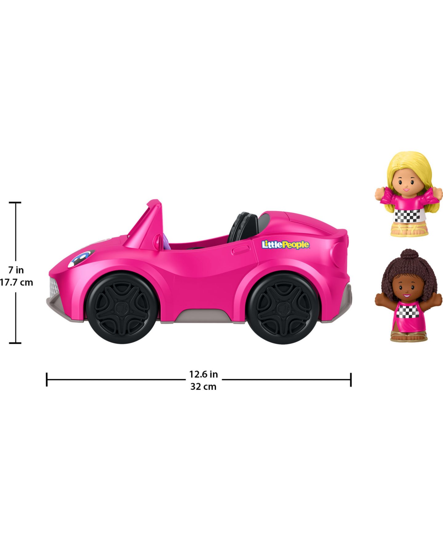 Детские игрушки Fisher Price Fisher-Price Barbie Little People Push-Along Convertible Toy Car, 3-Piece Set — фото 7