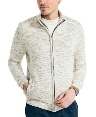 Nautica Men's Marled Full-Zip Sweater - Macy's