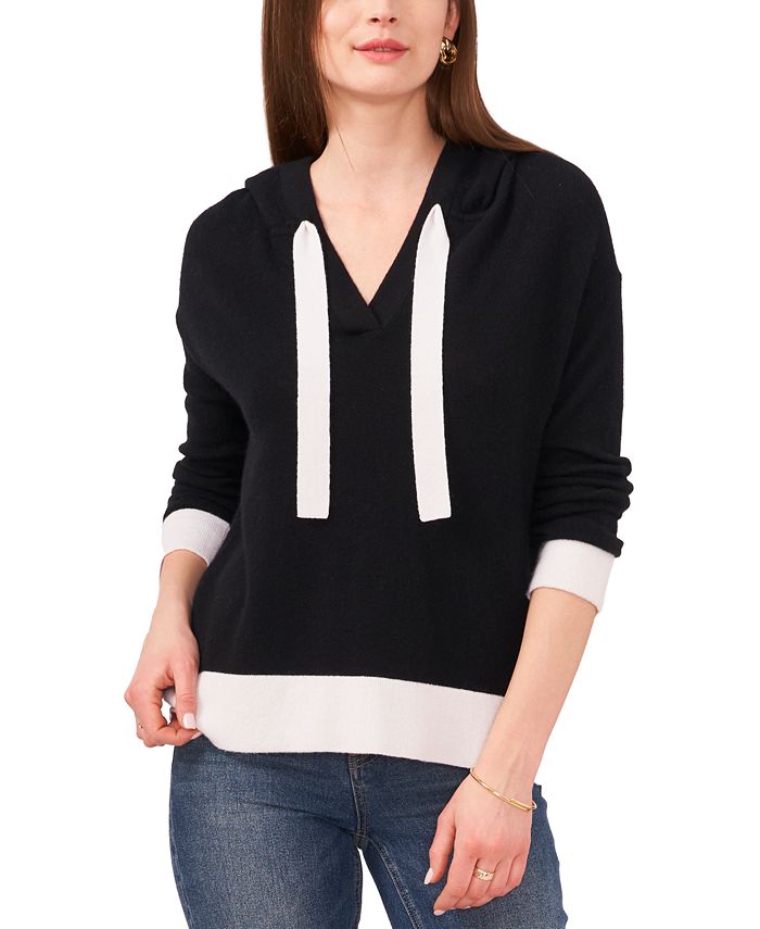 Vince Camuto Women's Colorblocked High-Low Hoodie - Macy's
