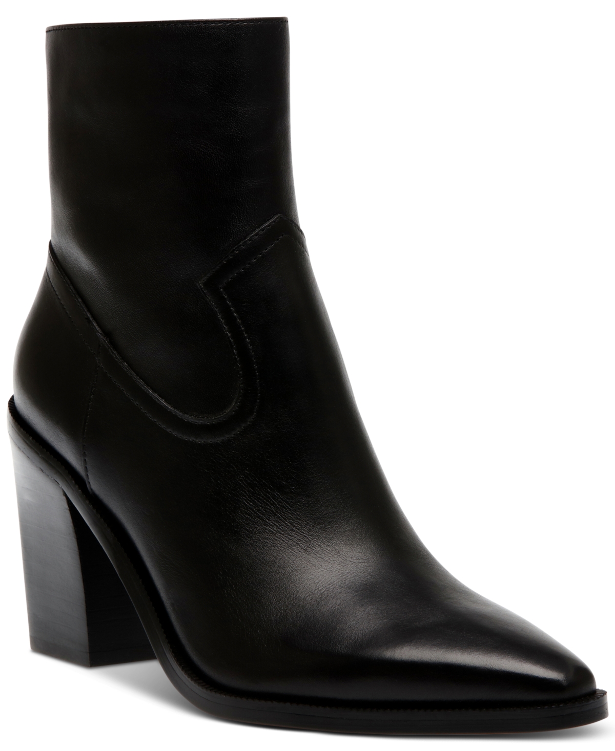 Steve Madden Women's Elene Pointed-toe Booties In Black Leather