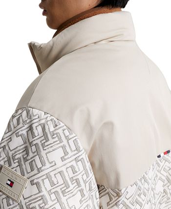 Tommy Hilfiger Men's New York Sketch Monogram Puffer Jacket - White - M