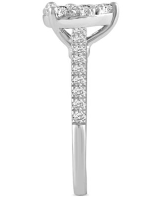 Diamond Pear-Shaped Cluster Engagement Ring (3/4 ct. t.w.) in 14k White Gold