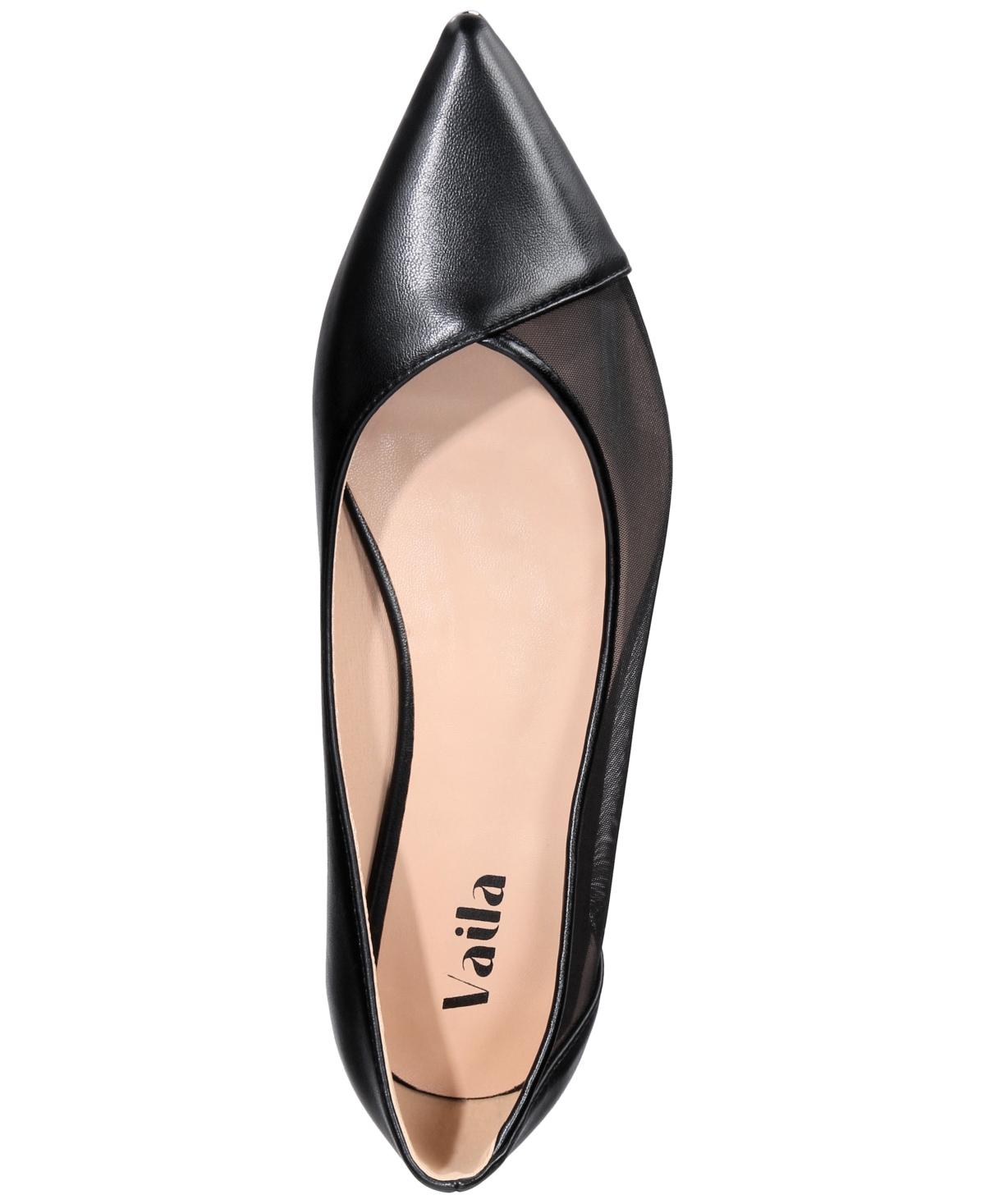 Shop Vaila Shoes Women's Linda Pointed-toe Flats-extended Sizes 9-14 In Black