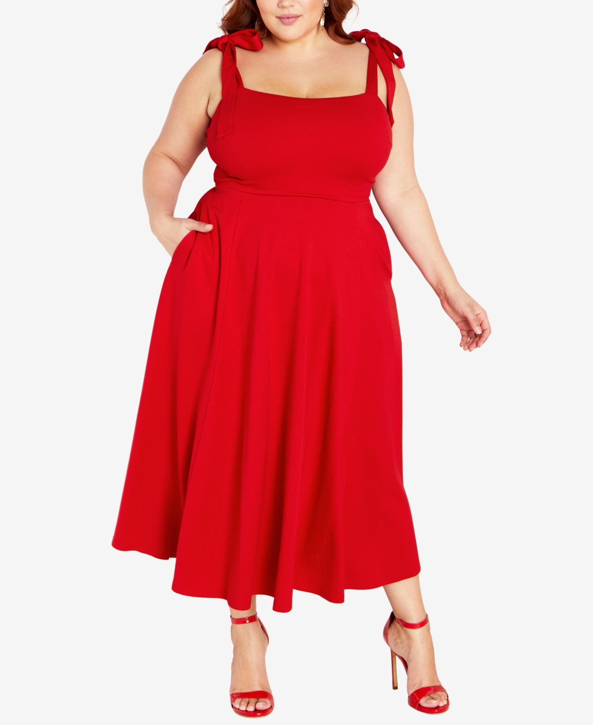 Red city chic dress on sale