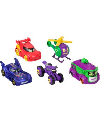 BatWheels Fisher-Price DC 1:55 Scale Vehicle Multipack Batcast Metal Die cast Cars, 5 Pieces