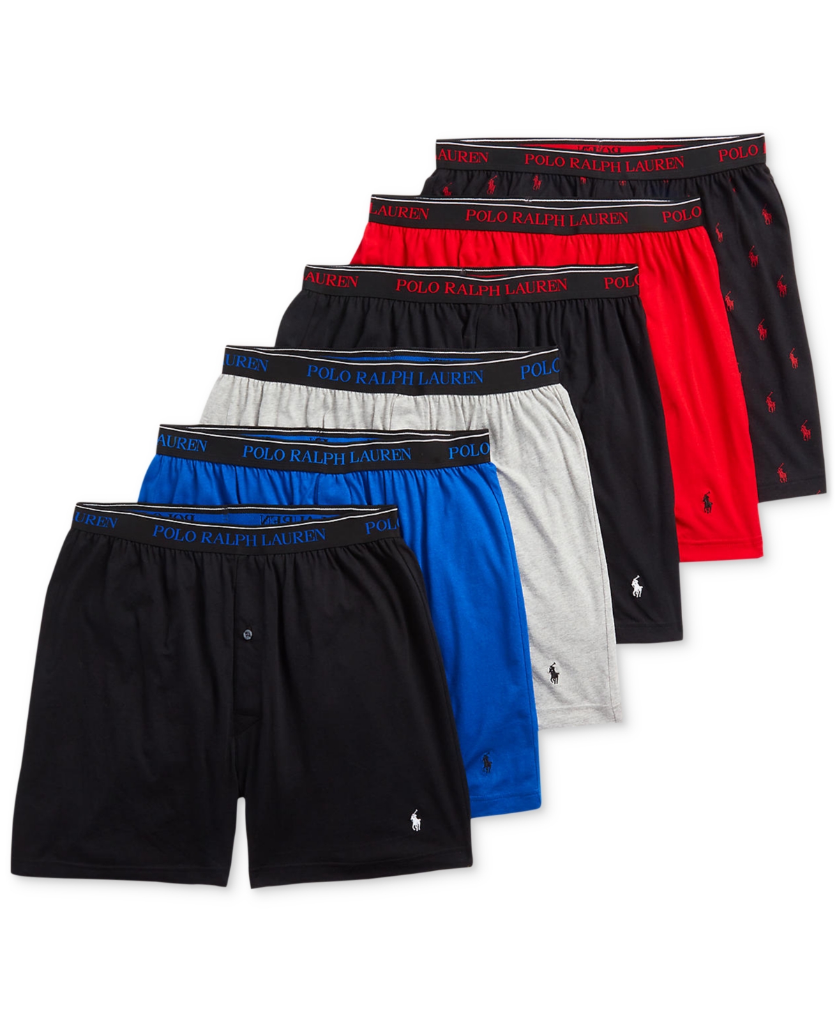 Polo ralph lauren men's 5 pack cotton knit boxers 2025