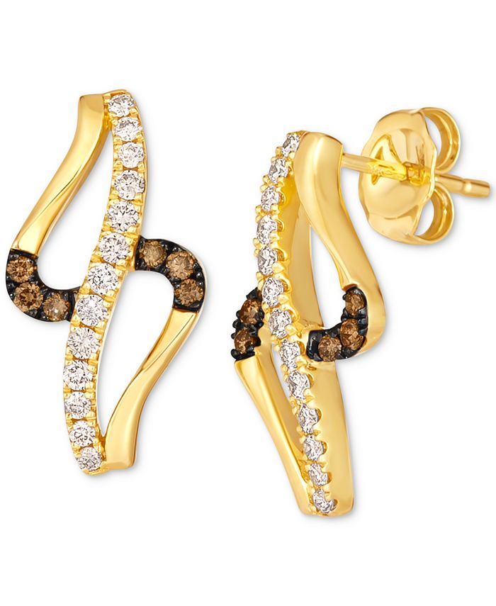 Le Vian Nude Diamond Chocolate Diamond Abstract Drop Earrings 1