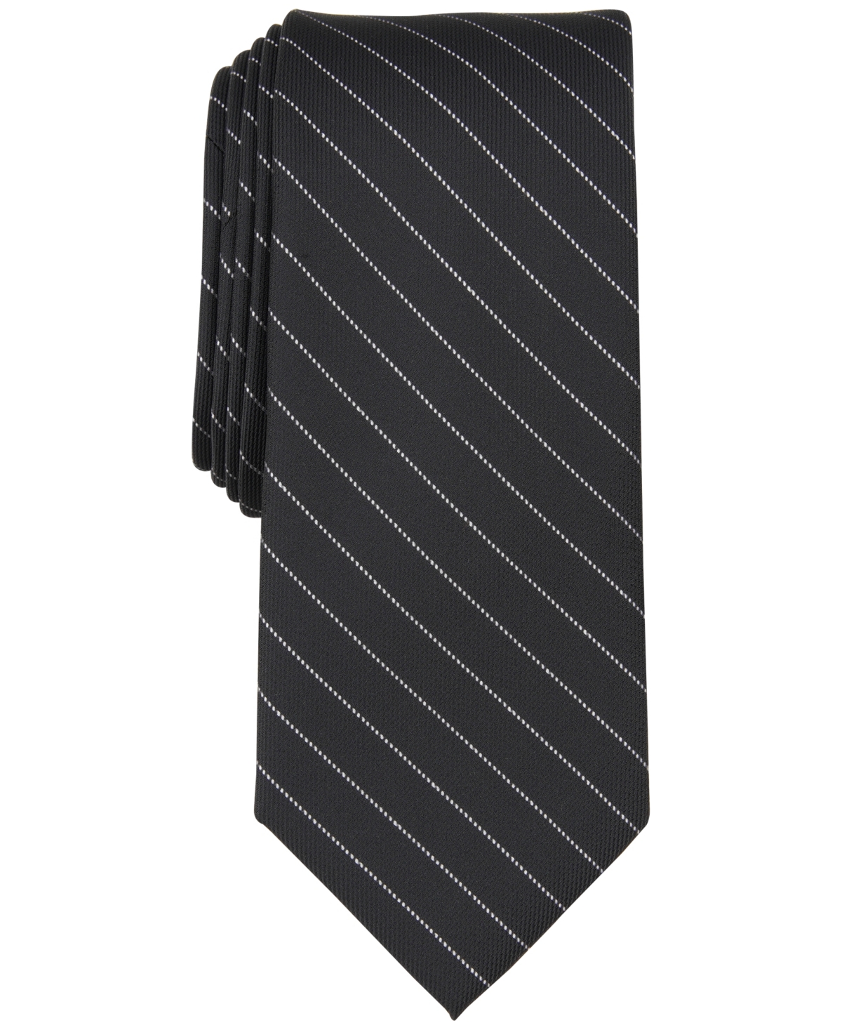 Bar Iii Men's Braly Stripe Tie, Created For Macy's In Black