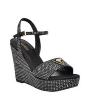 GUESS Black Wedges for Women Wedge Sandals Boots Heels Macy s