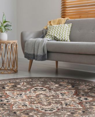 CLOSEOUT! Poise PSE-7230 5'3" x 5'3" Round Area Rug