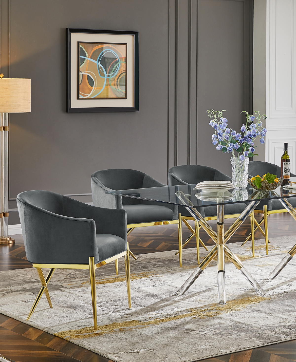 Best Master Furniture Dalton 32" Velvet Side Chair