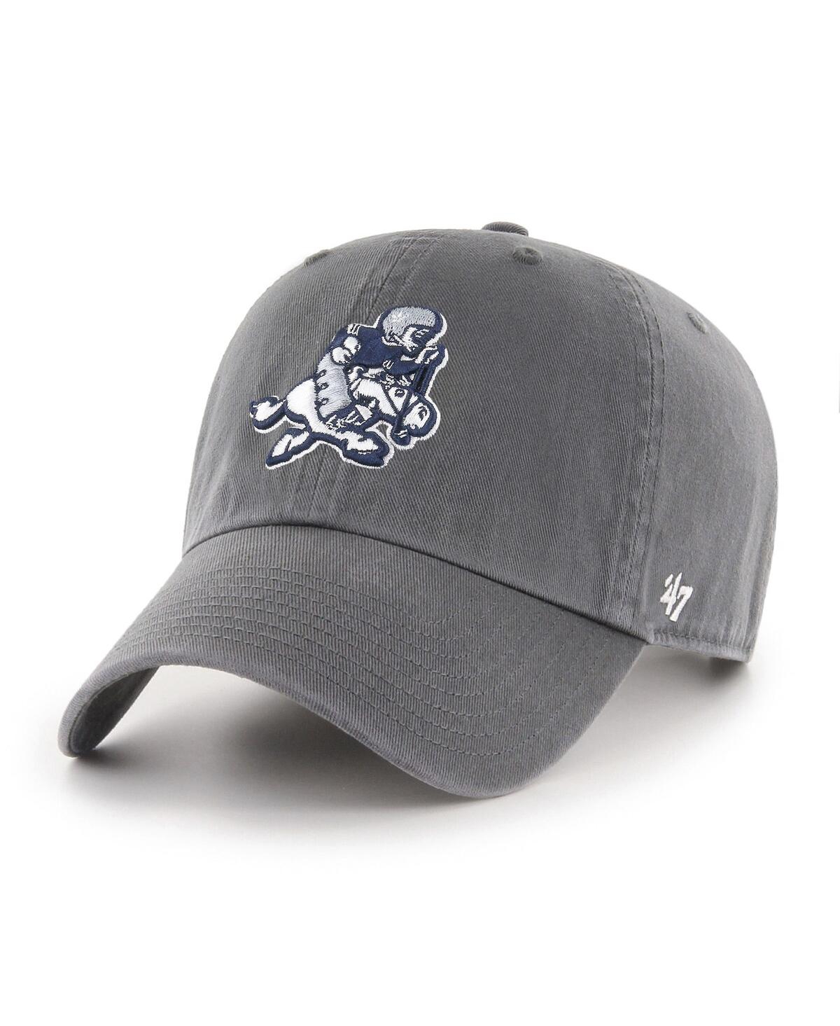 47 Brand Men's ' Charcoal Dallas Cowboys Retro Joe Ii Clean Up Adjustable Hat In Charcoal