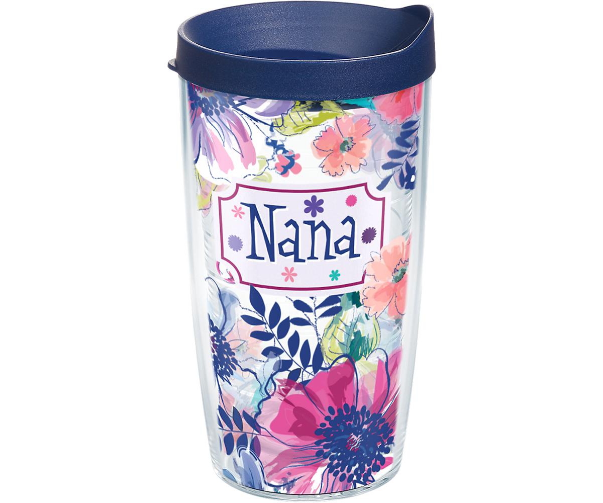 Tervis Tumbler Tervis Blue Line Floral Nana Made In Usa Double Walled Insulated Tumbler Travel Cup Keeps Drinks Col In Open Miscellaneous