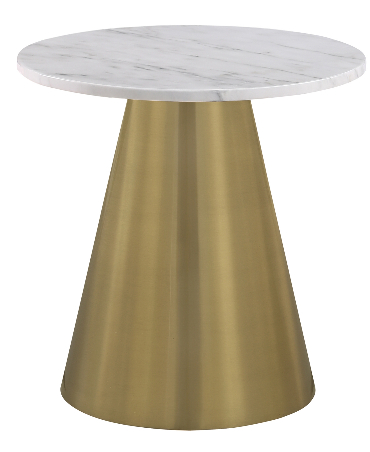 Best Master Furniture Jacobsen Marble Round End Table