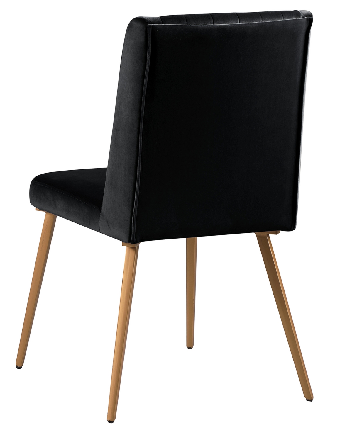 Best Master Furniture Newport Velvet with Metal Legs Dining Chairs, Set of 2
