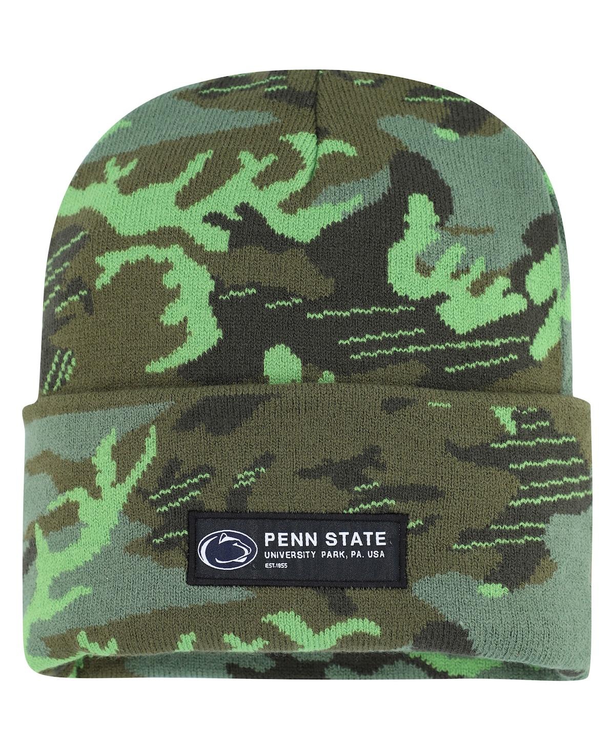 Shop Nike Men's  Camo Penn State Nittany Lions Veterans Day Cuffed Knit Hat