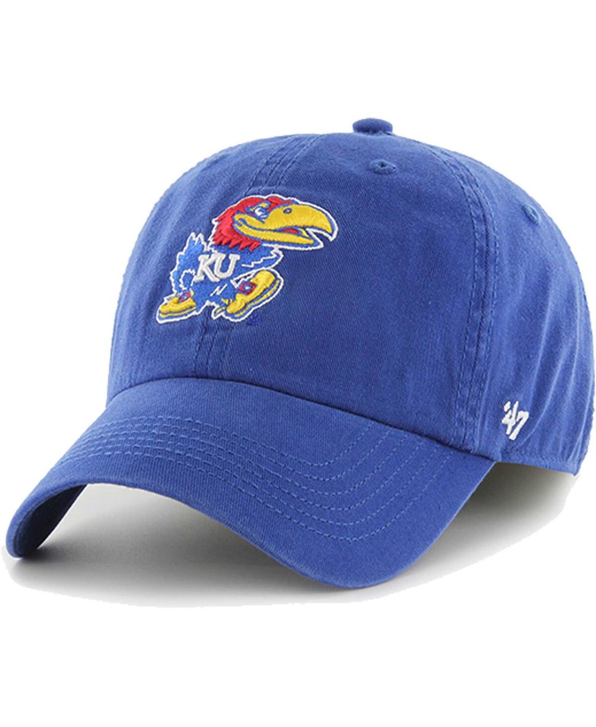47 Brand Men's ' Royal Kansas Jayhawks Clean Up Adjustable Hat