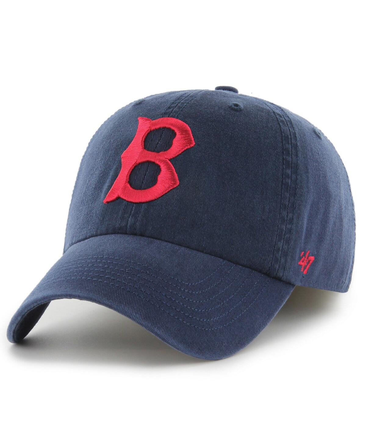 Shop 47 Brand Men's ' Navy Boston Red Sox Cooperstown Collection Franchise Fitted Hat