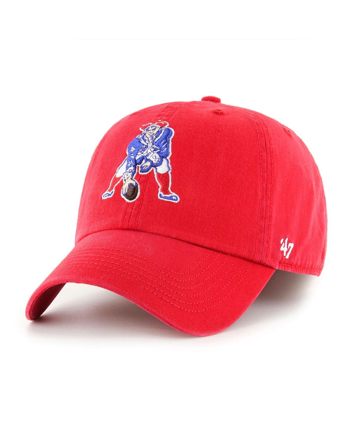 47 Brand Men's '47 Red New England Patriots Clean Up Legacy Adjustable Hat In Red