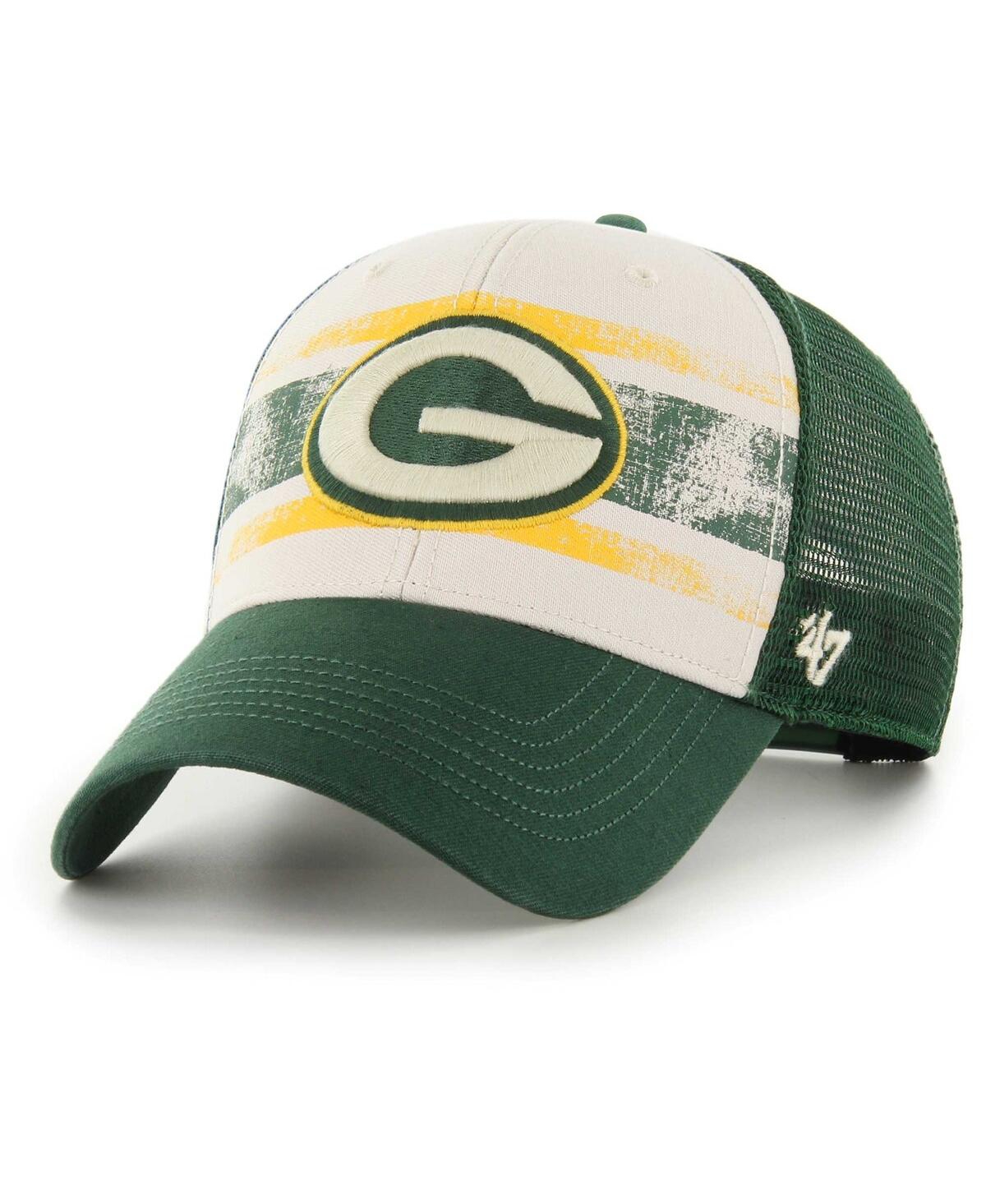 47 Brand Men's ' Cream Green Bay Packers Breakout Mvp Trucker Adjustable Hat