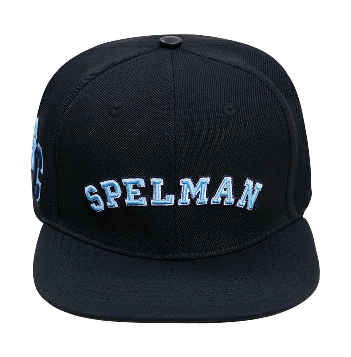 Мужская кепка Pro Standard Black Spelman College Jaguars Arch Over Logo Evergreen Snapback Hat — фото 2