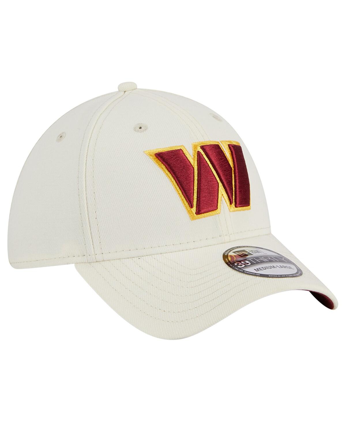 Shop New Era Men's  Cream Washington Commanders Classic 39thirty Flex Hat