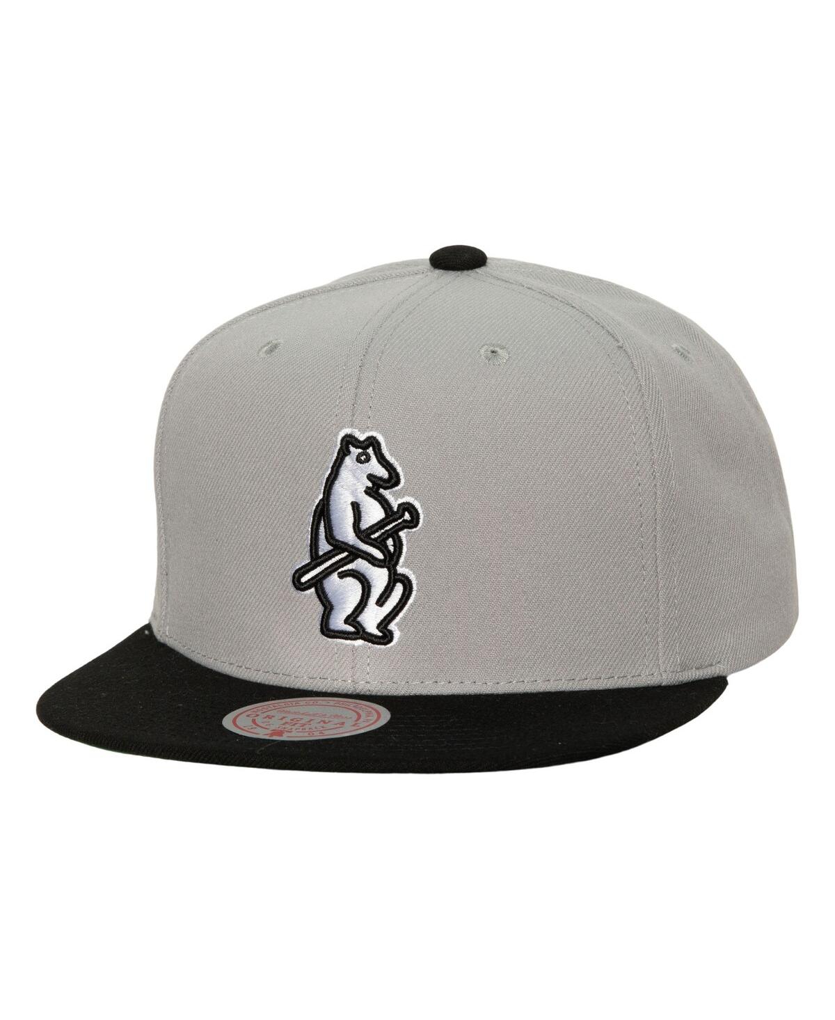 Men's Mitchell & NessChicago Cubs Cooperstown Collection Away Snapback Hat - Gray