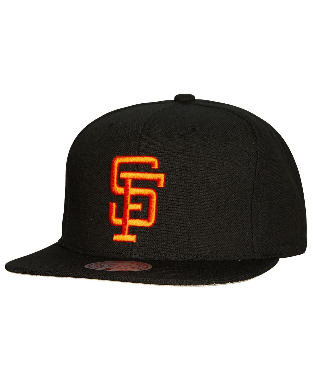 Men's Mitchell & NessSan Francisco Giants Cooperstown Collection True Classics Snapback Hat - Black