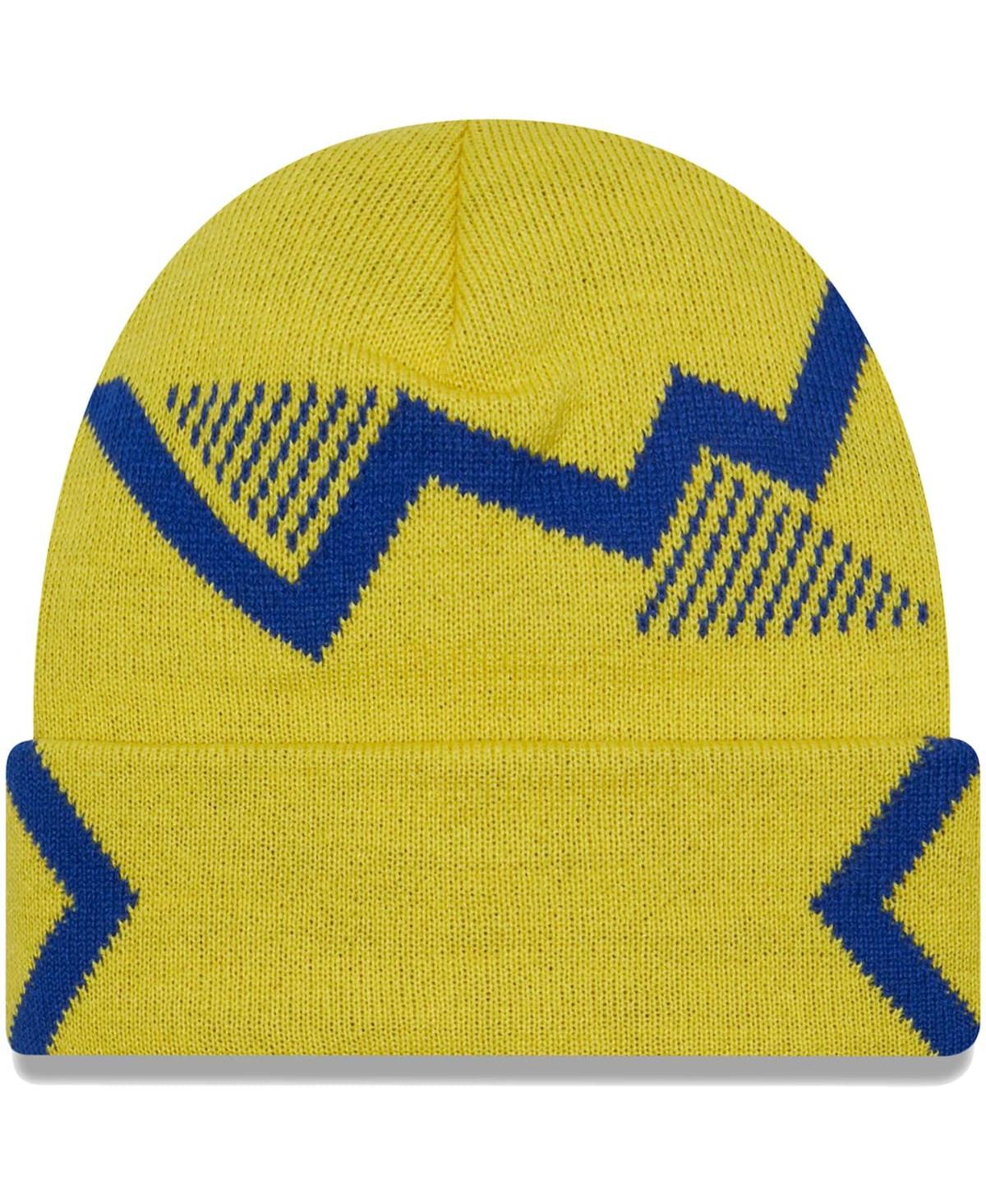 Shop New Era Men's  Yellow Chelsea Retro Short Cuffed Knit Hat