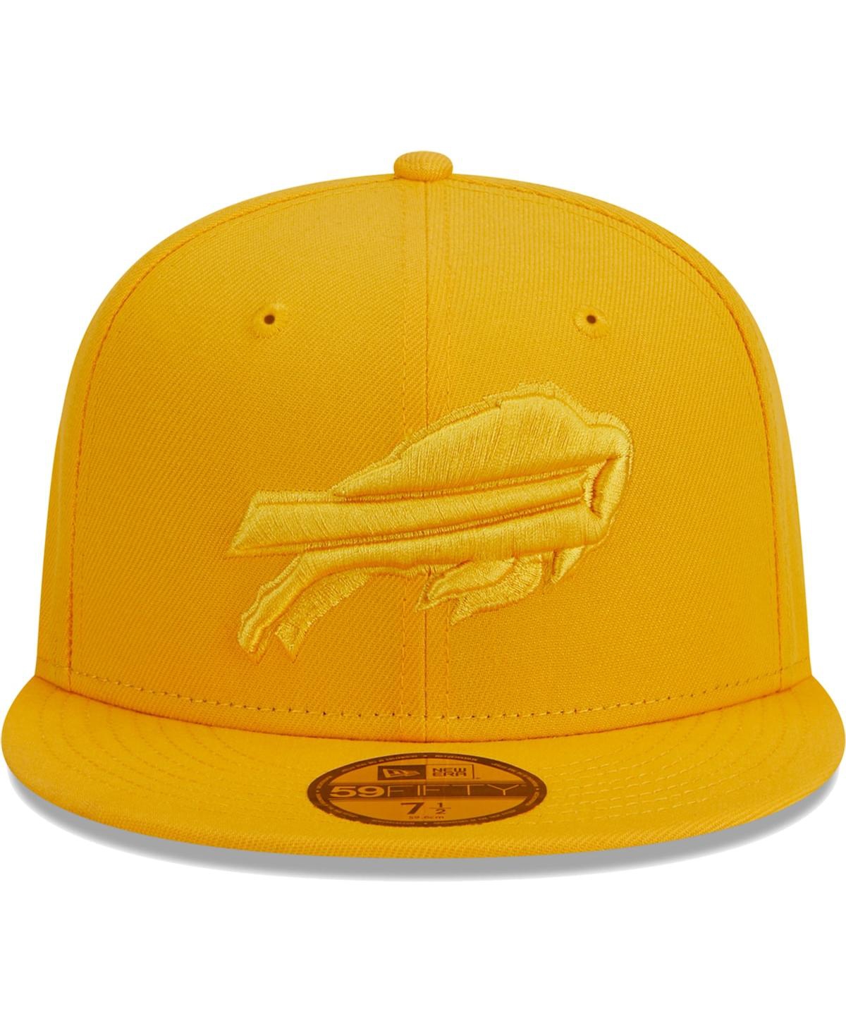 Shop New Era Men's  Gold Buffalo Bills Color Pack 59fifty Fitted Hat