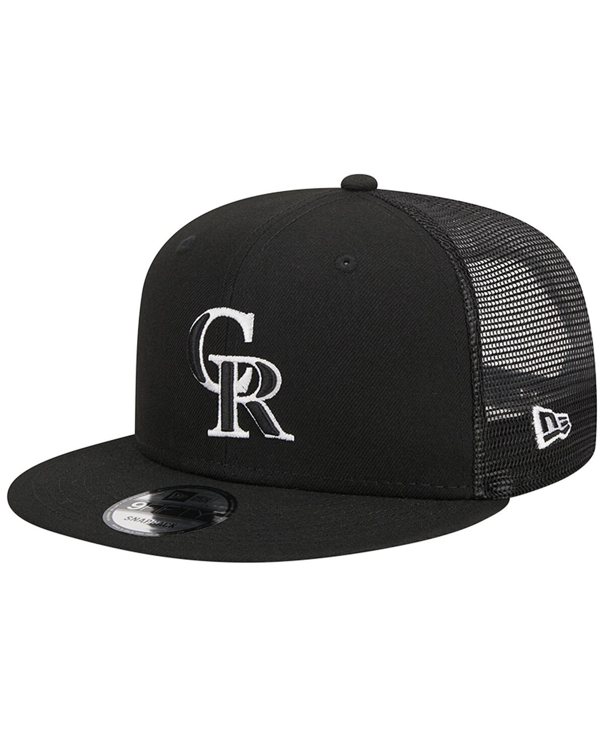 New Era Men's Black Philadelphia Phillies Tone Foam Meshback Golfer Snapback Hat In Black