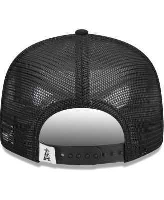 Men's Black Los Angeles Angels Trucker 9FIFTY Snapback Hat