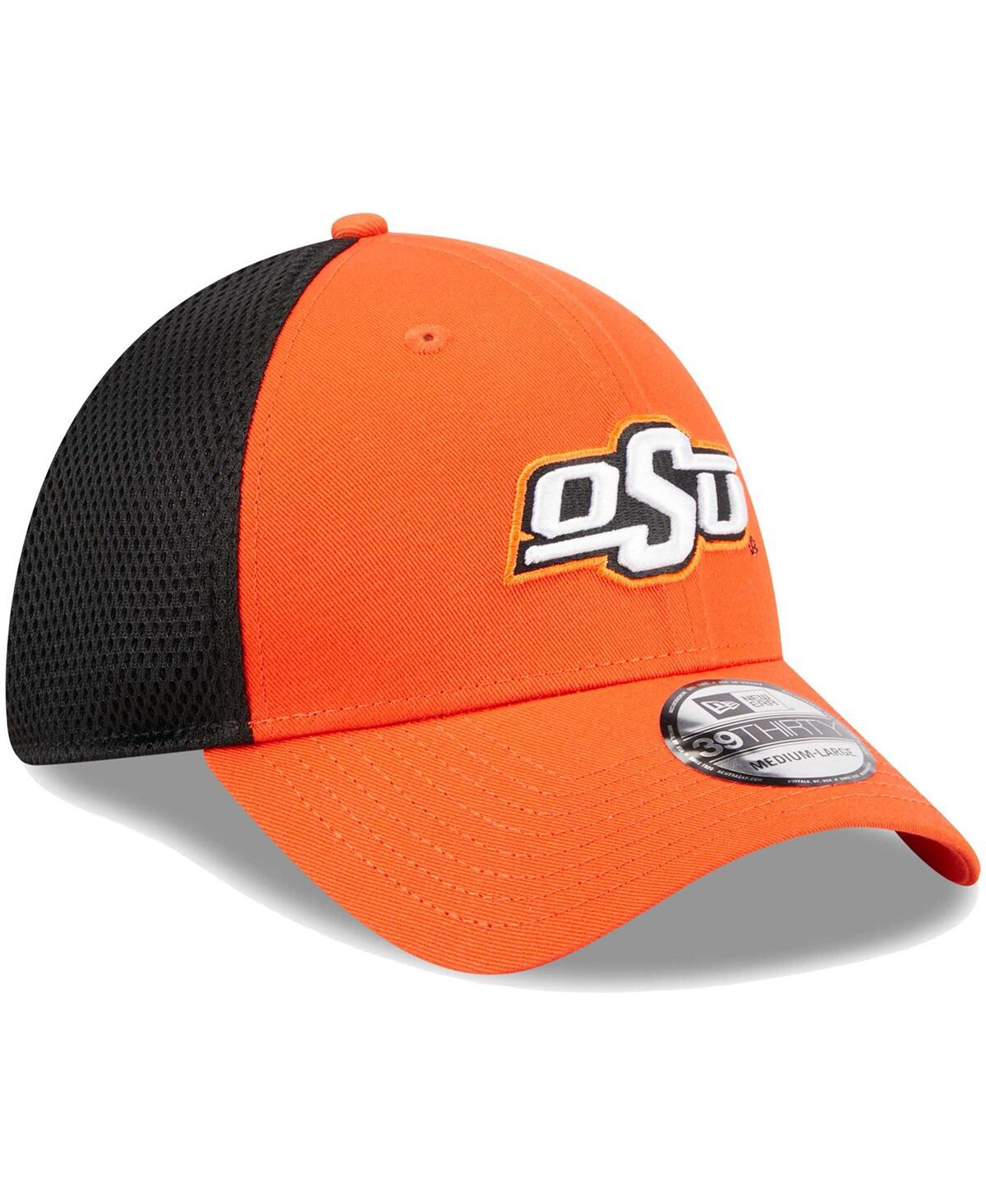 Shop New Era Men's  Orange Oklahoma State Cowboys Evergreen Neo 39thirty Flex Hat