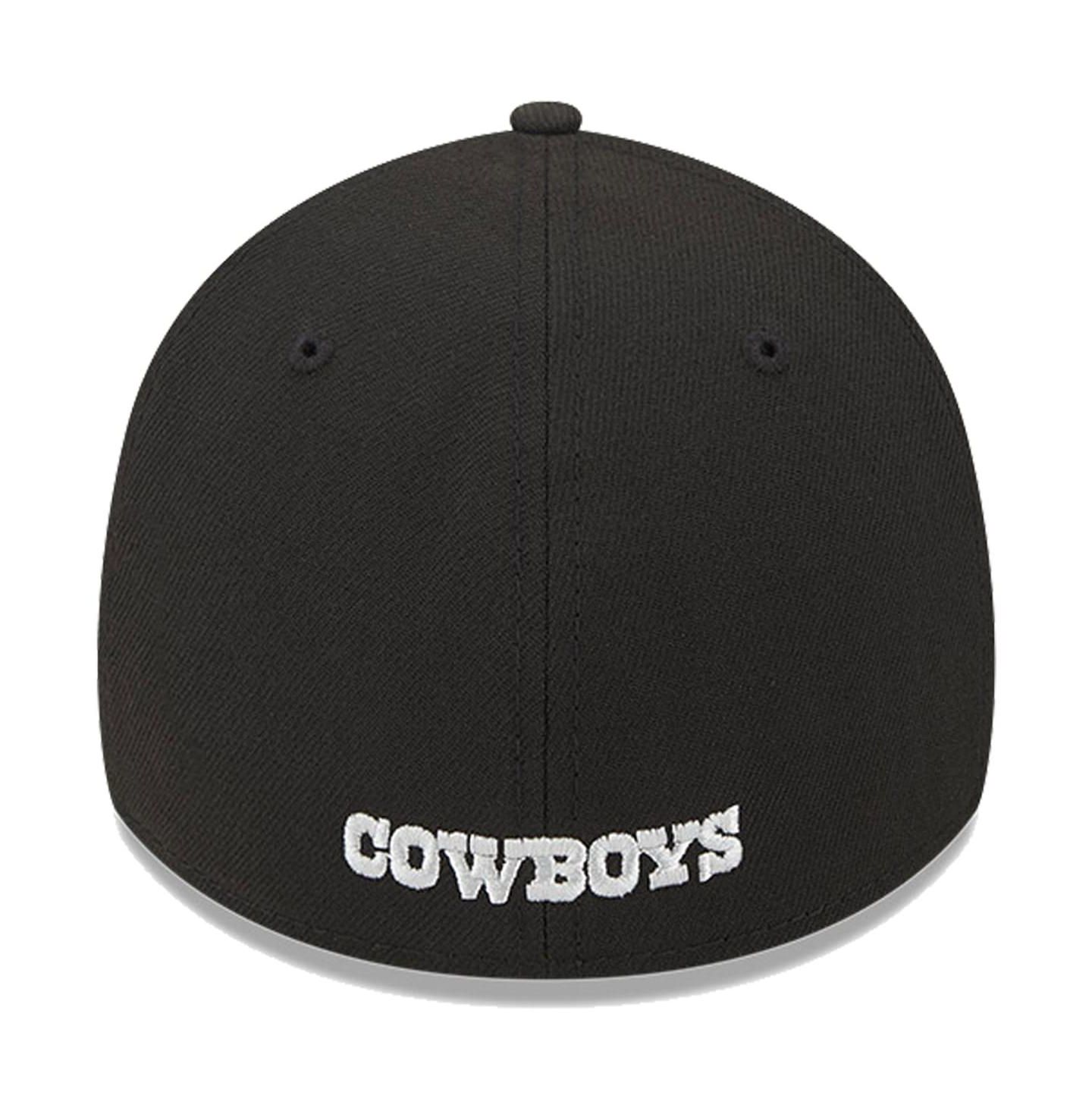 Мужская кепка New Era Black Dallas Cowboys Retro Joe Main 39THIRTY Flex Hat — фото 5