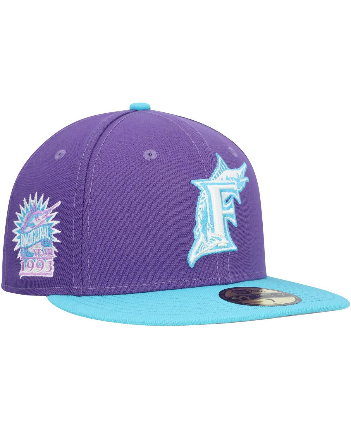 Men's New EraFlorida Marlins Vice 59FIFTY Fitted Hat - Purple