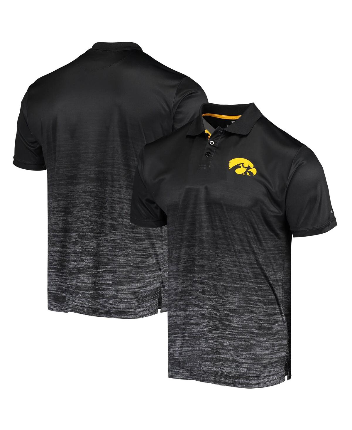 Colosseum Men's Black Iowa Hawkeyes Marshall Polo In Black