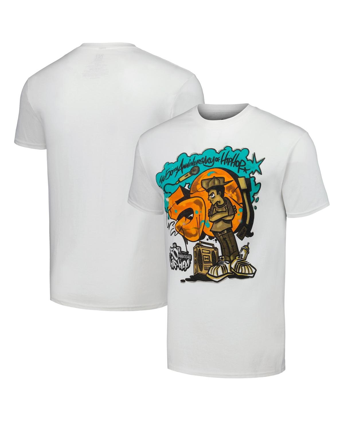 Philcos Men's White 50th Anniversary Of Hip Hop Graphic T-shirt In White