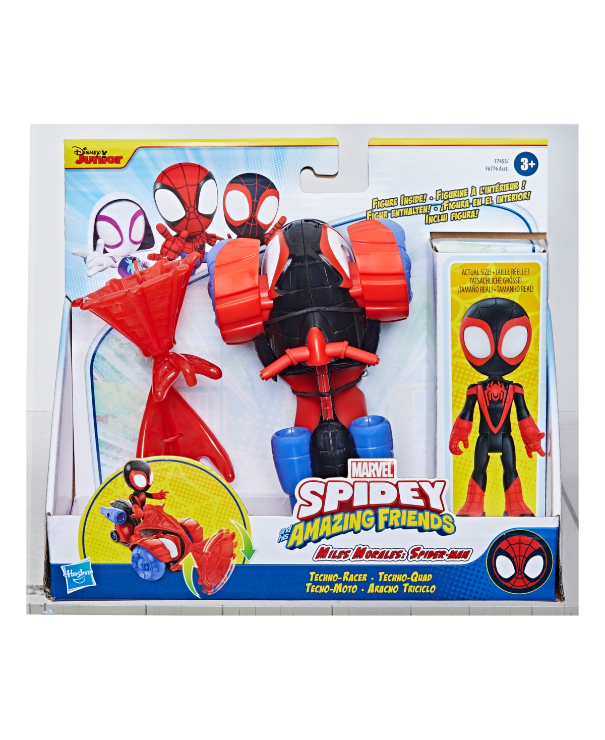 Spidey And His Amazing Friends Marvel Miles Morales- Spider-man Techno Racer Set In No Color