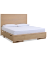 Closeout! Atwell King Storage Bed - Natural Oak
