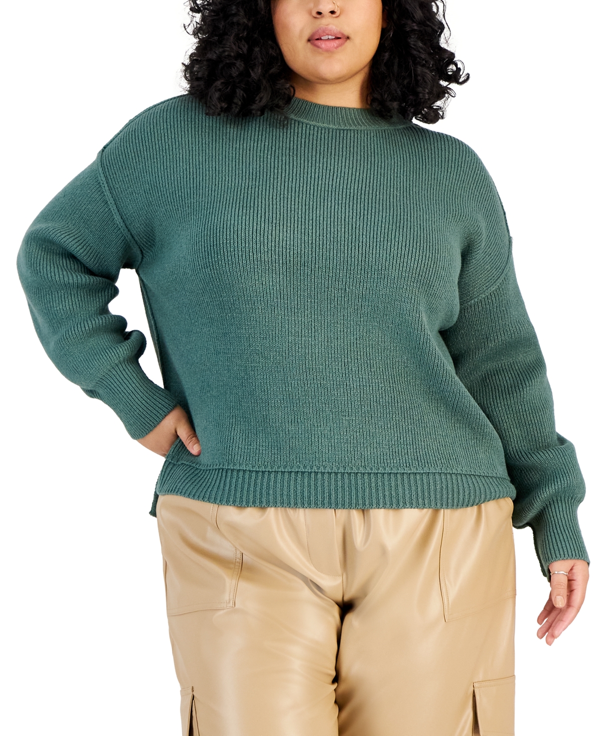 And Now This Trendy Plus Size Seam Sweater In Meadowland