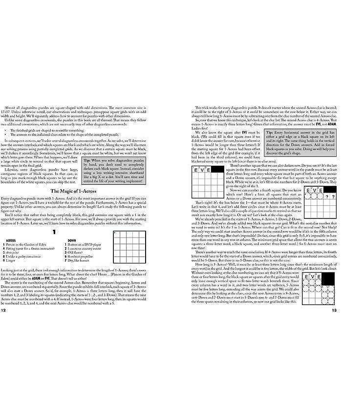 Barnes & Noble Puzzlewright Guide to Diagramless Crosswords Over 50
