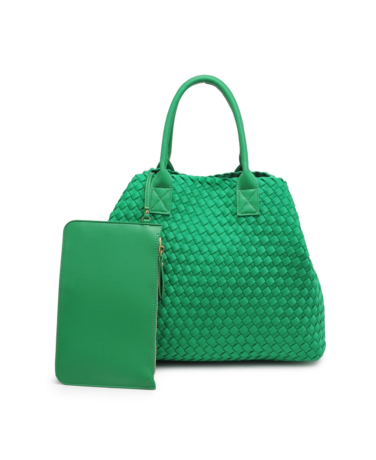 Urban Expressions Ithaca Woven Neoprene Tote In Kelly Green