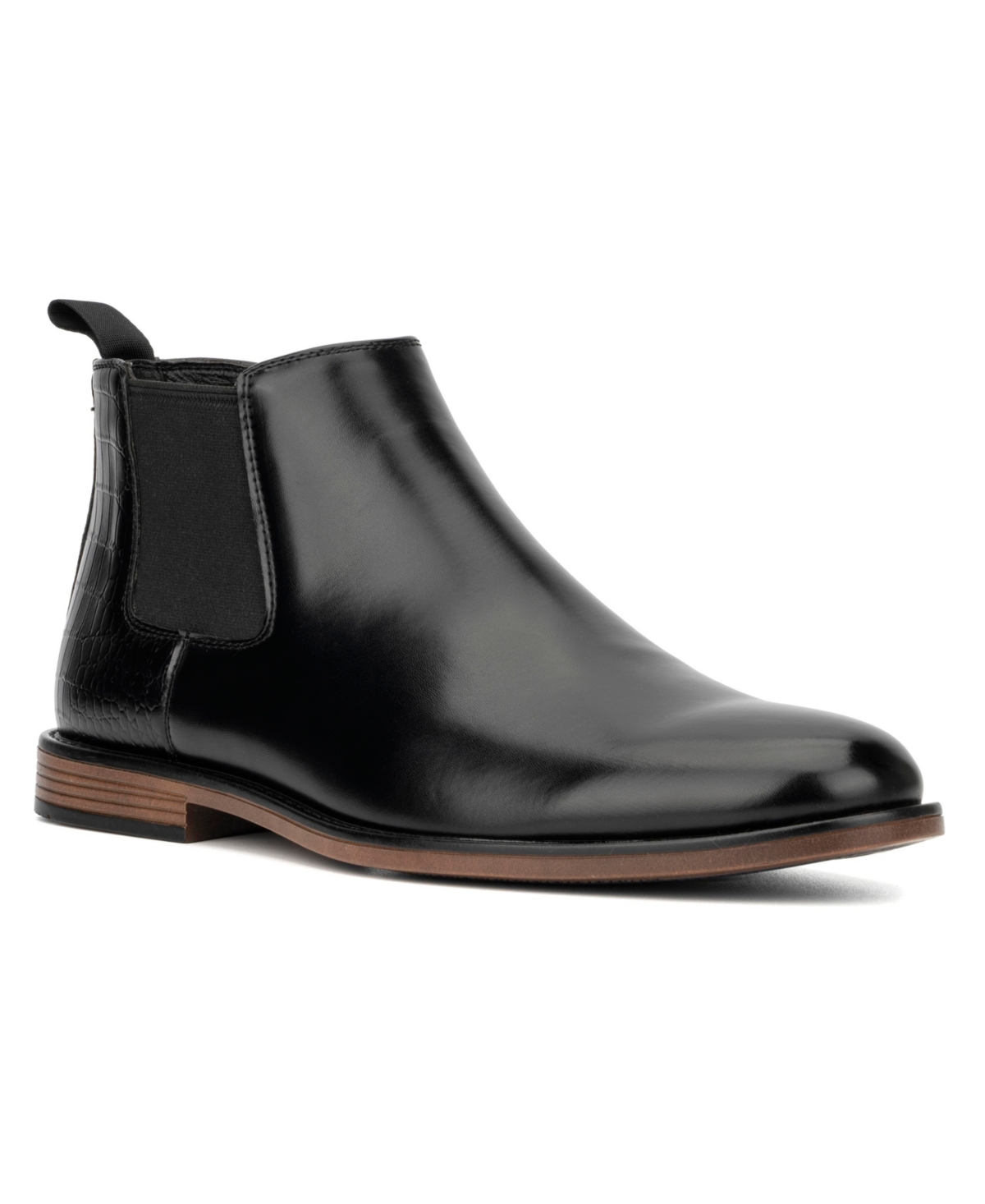 Men's Faux Leather Bauer Boots - Black