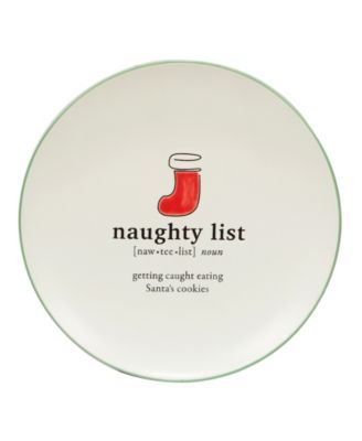 Christmas Fun Green Sayings 8.5" Dessert Plates Set of 6