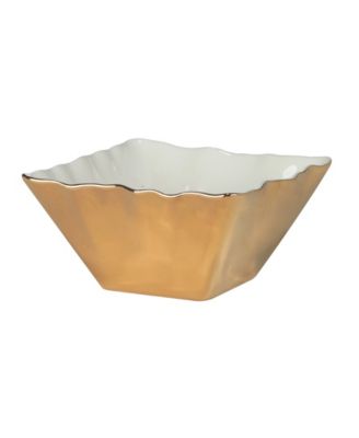 Gold-Silver Tone Coast Square Snack Bowls Set of 4