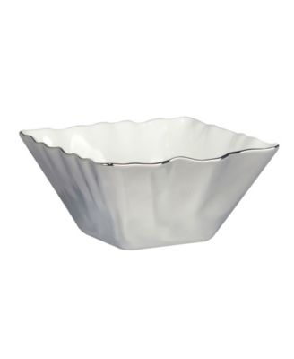 Gold-Silver Tone Coast Square Snack Bowls, Set of 4