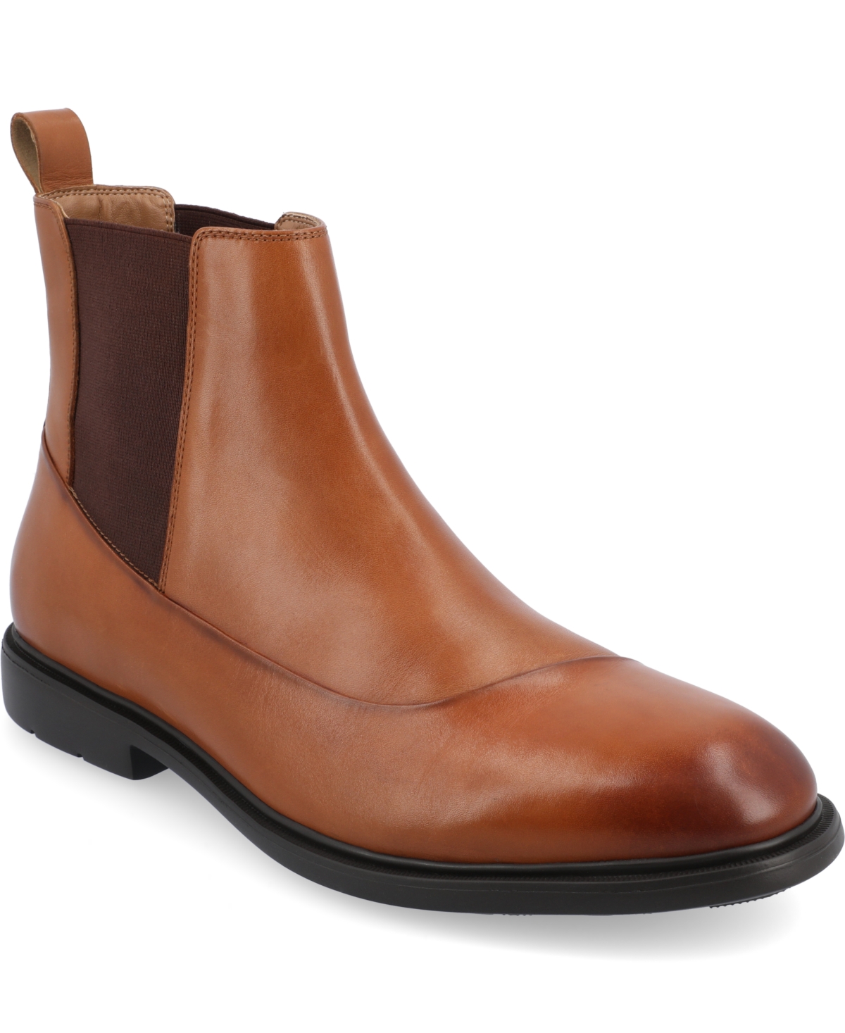 Shop Thomas & Vine Men's Hanford Tru Comfort Foam Plain Toe Chelsea Boots In Cognac