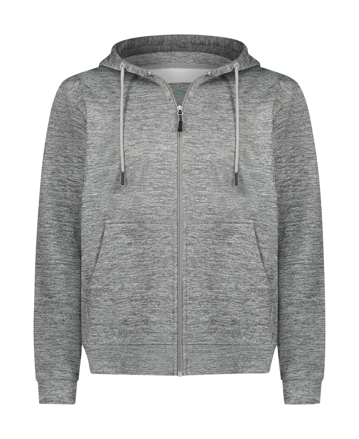Premium Zip-Up Hoodie for Men with Smooth Silky Matte Finish & Cozy Fleece Inner Lining - Men's Sweater with Hood for Big & Tall - Halo grey