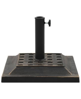 Parasol Base Square Polyresin 26.5 lb Bronze